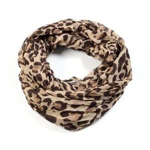 Classic Leopard Print Infinity Scarf (Camel)